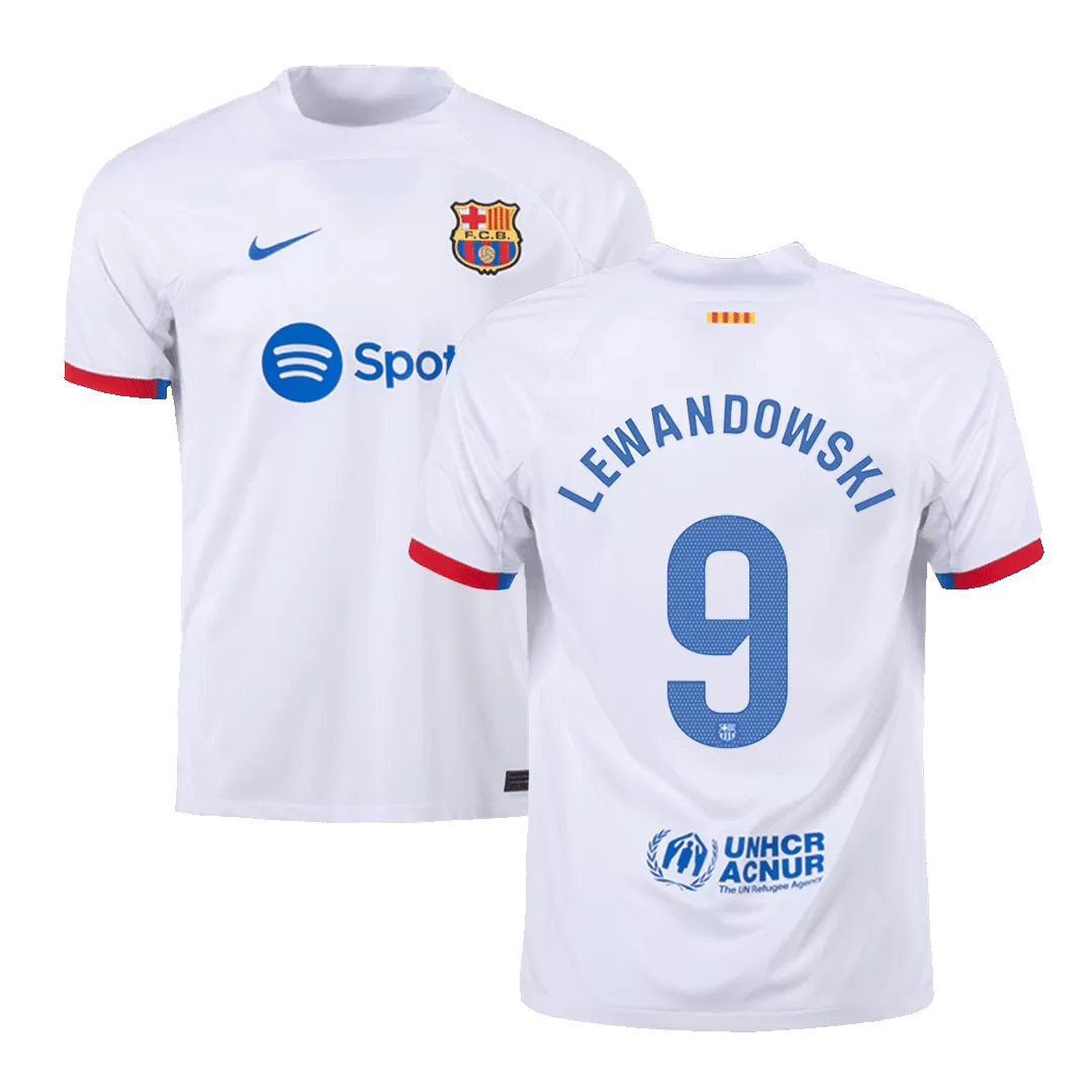 LEWANDOWSKI #9 Barcelona Football Shirt Away 2023/24