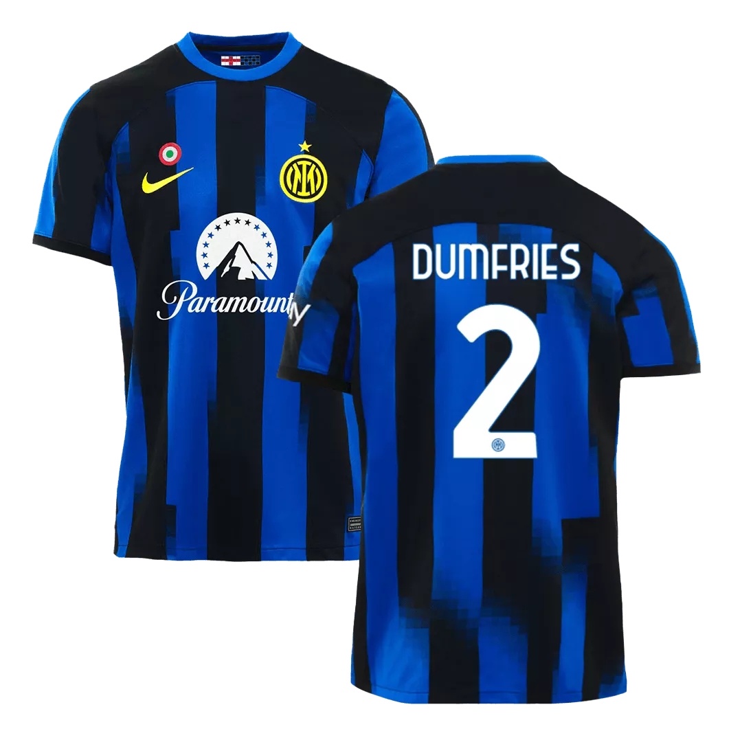 DUMFRIES #2 Inter Milan Football Shirt Home 2023/24