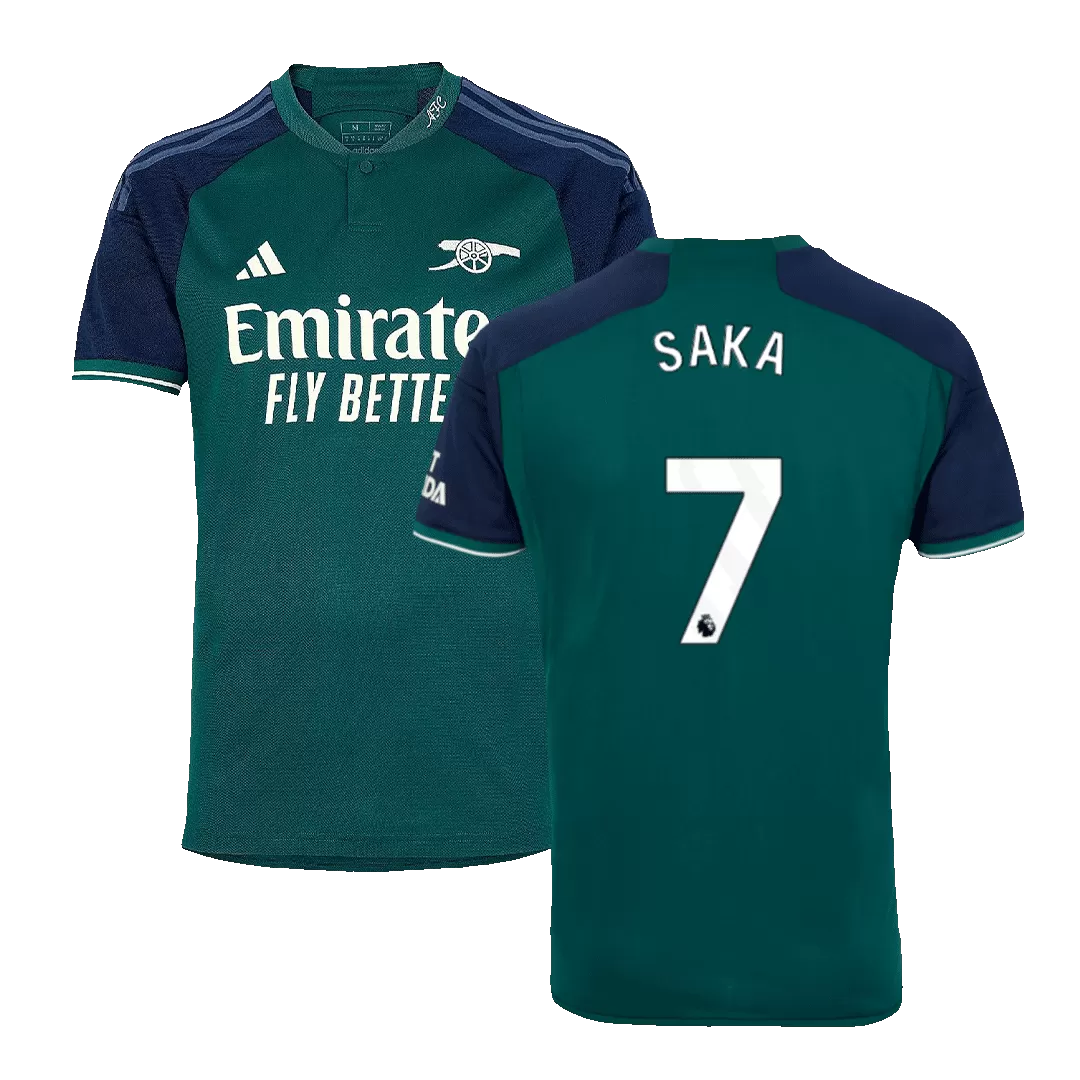 SAKA #7 Arsenal Football Shirt Third Away 2023/24