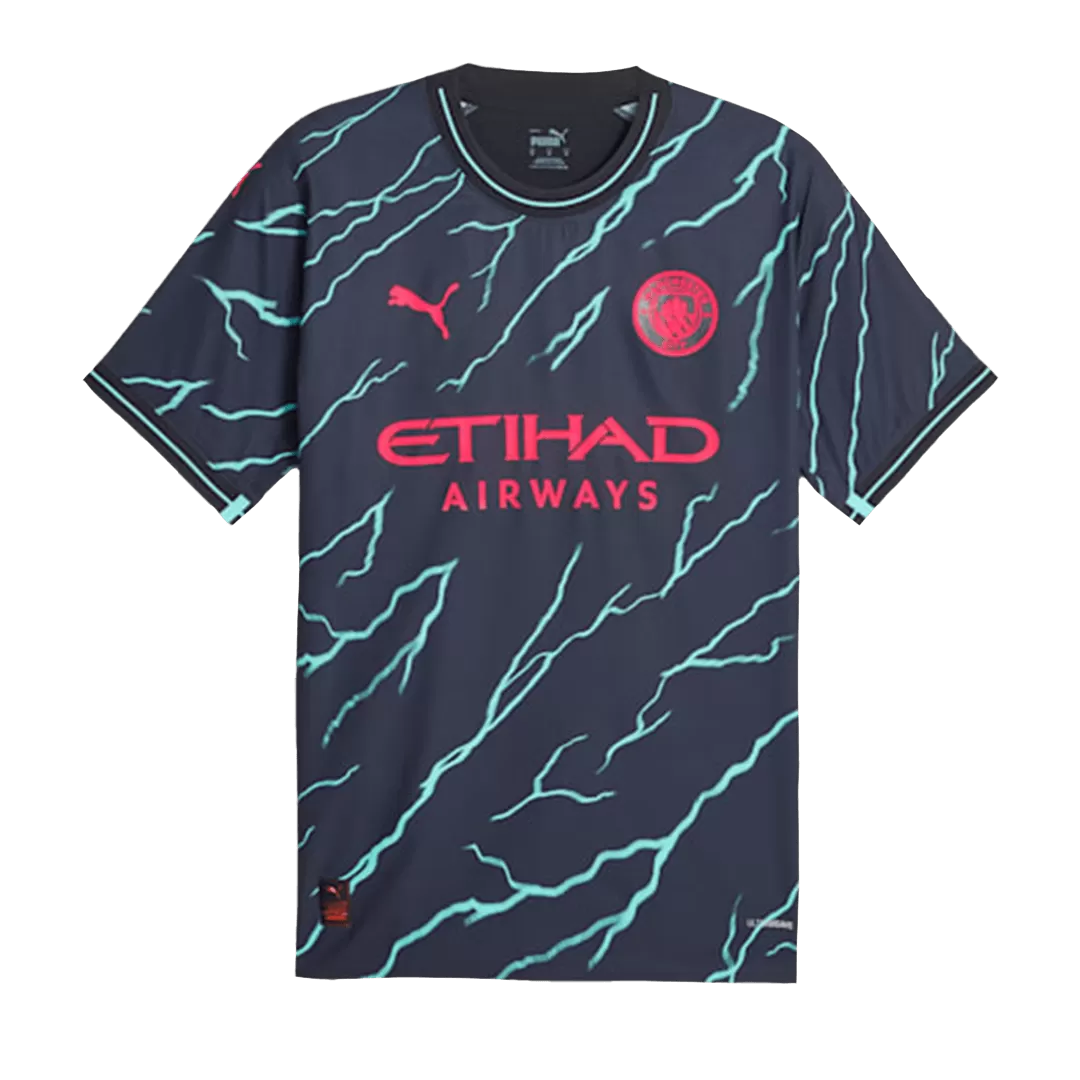 Authentic HAALAND #9 Manchester City Japanese Tour Printing Football Shirt Third Away 2023/24 - bestfootballkits