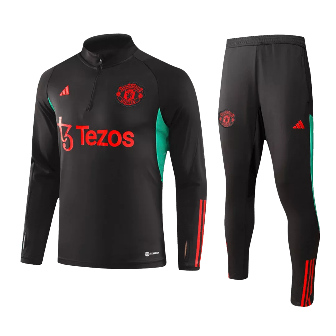 Kid's Manchester United Zipper Sweatshirt Kit(Top+Pants) 2023/24