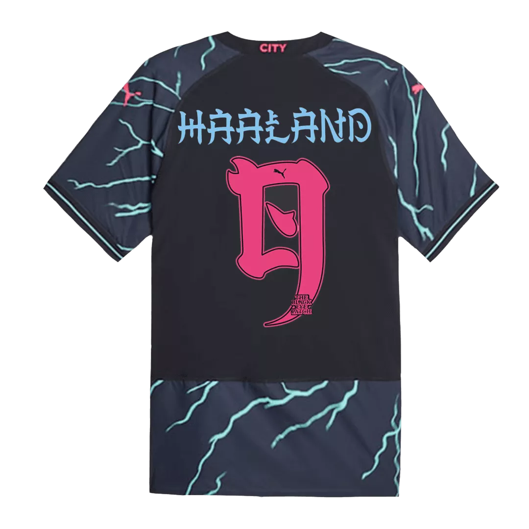 Authentic HAALAND #9 Manchester City Japanese Tour Printing Football Shirt Third Away 2023/24