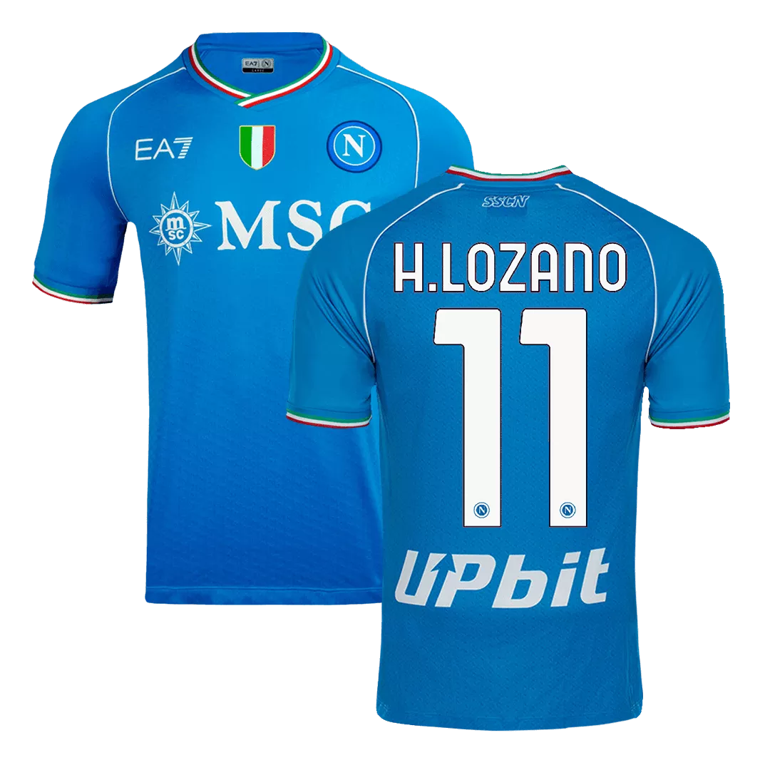 Authentic H.LOZANO #11 Napoli Football Shirt Home 2023/24