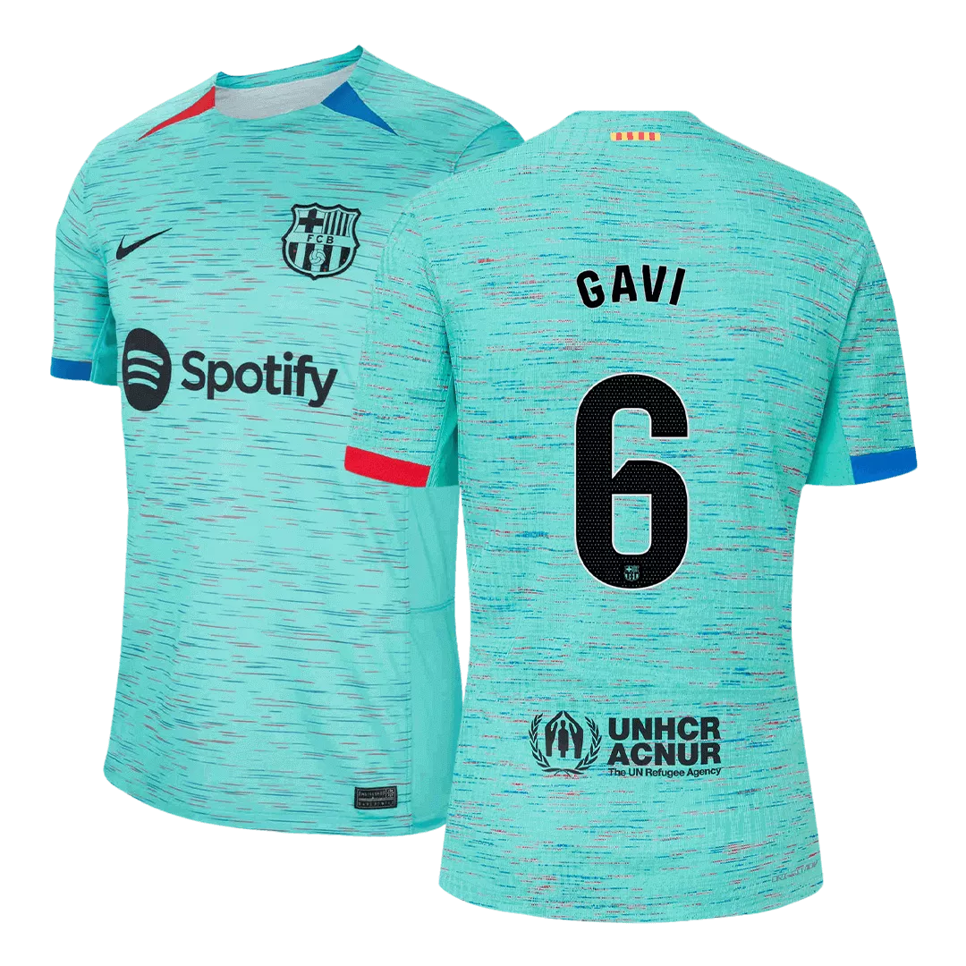 Authentic GAVI #6 Barcelona Football Shirt Third Away 2023/24