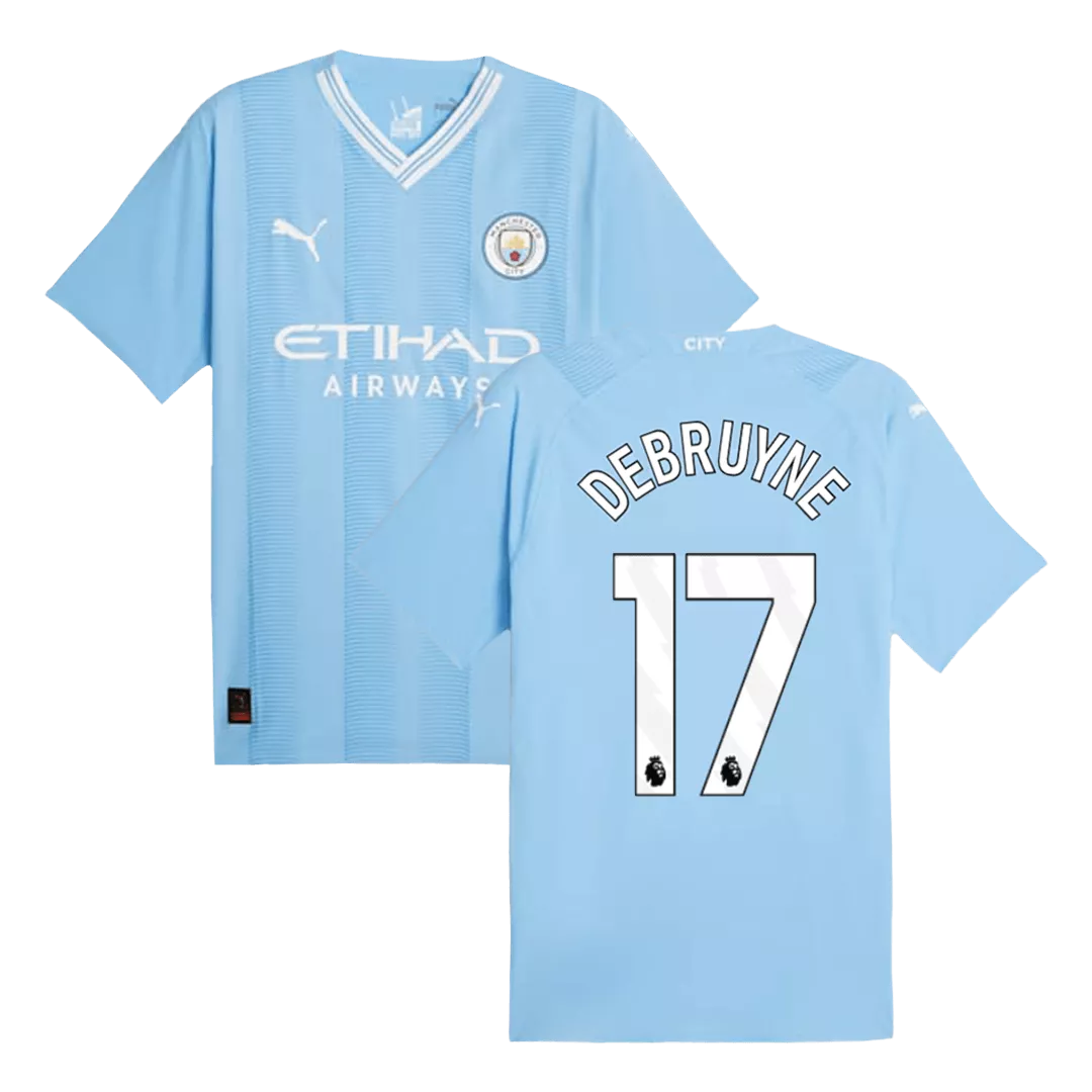 Authentic DE BRUYNE #17 Manchester City Football Shirt Home 2023/24