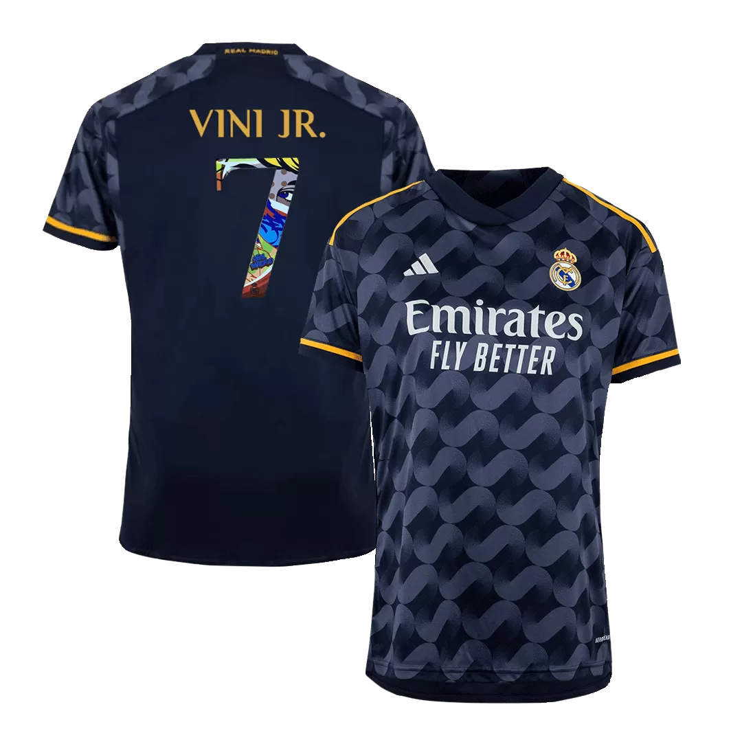 VINI JR. #7 Real Madrid Football Shirt Away 2023/24 - Sen2 Font