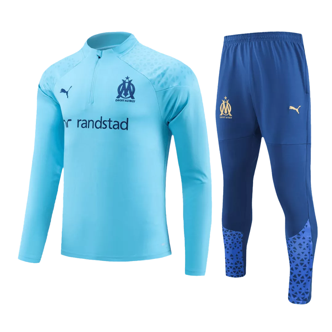 Kid's Marseille Zipper Sweatshirt Kit(Top+Pants) 2023/24