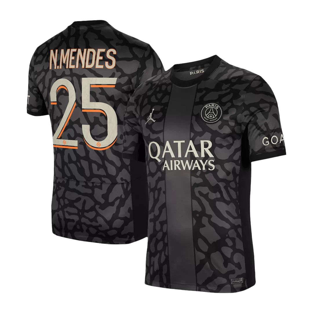 N.MENDES #25 PSG Football Shirt Third Away 2023/24