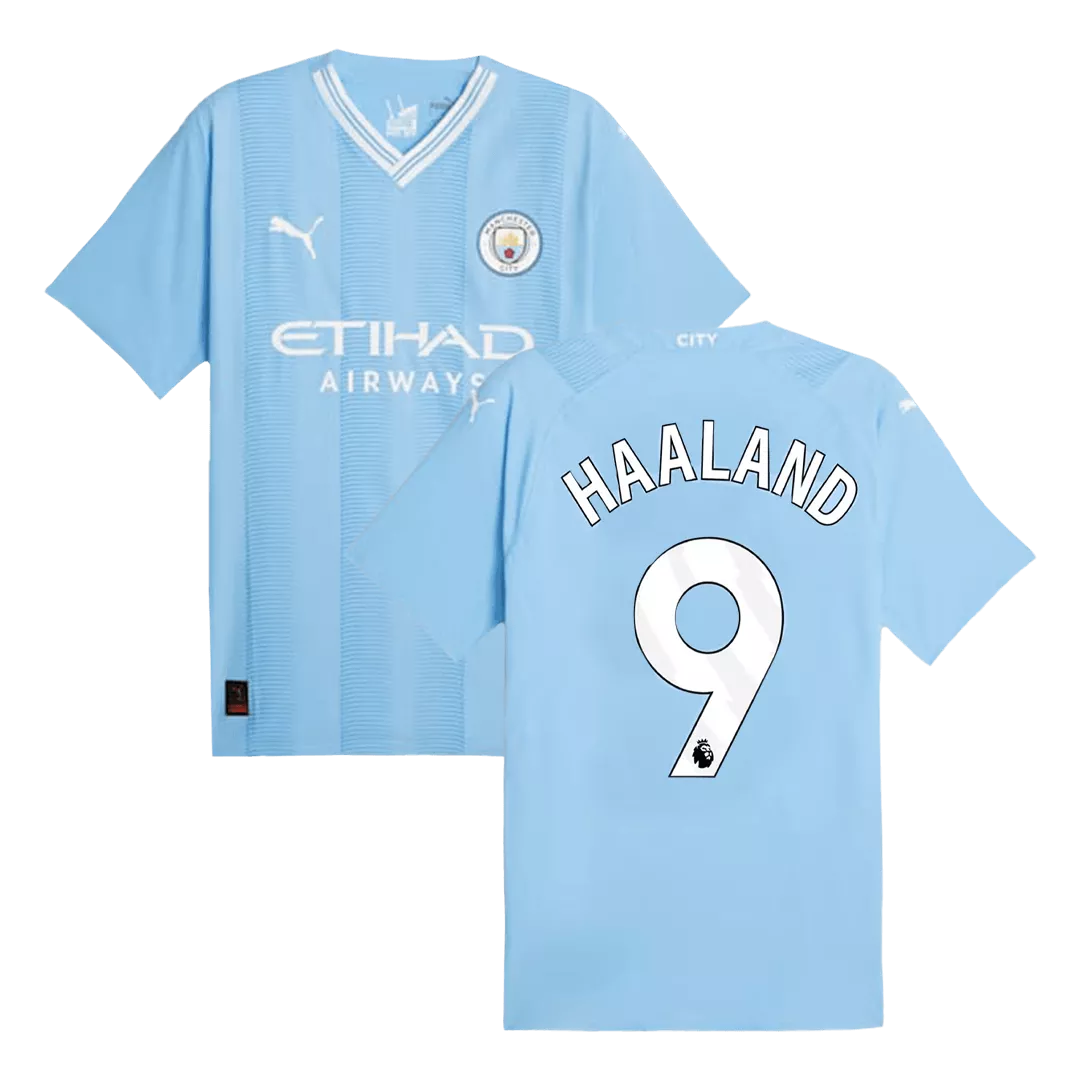 Authentic HAALAND #9 Manchester City Football Shirt Home 2023/24