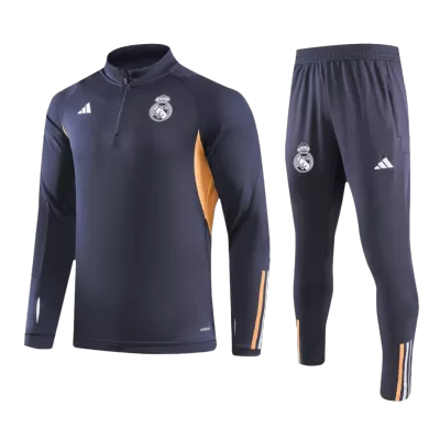 Kid's Real Madrid Zipper Sweatshirt Kit(Top+Pants) 2023/24 - bestfootballkits