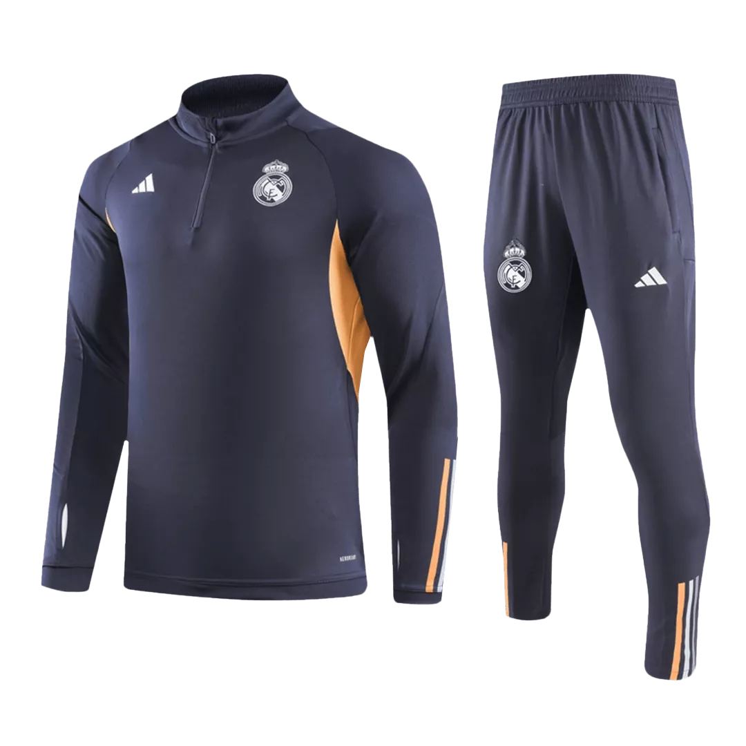 Kid's Real Madrid Zipper Sweatshirt Kit(Top+Pants) 2023/24