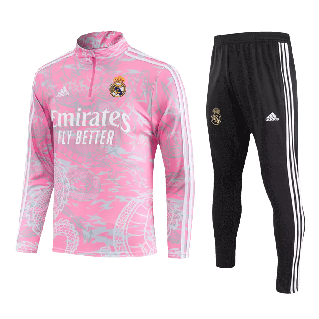 Kid's Real Madrid Zipper Sweatshirt Kit(Top+Pants) 2023/24