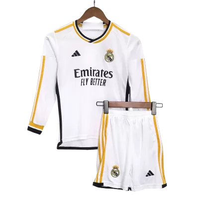 Real Madrid Football Mini Kit (Shirt+Shorts) Home Long Sleeve 2023/24 - bestfootballkits