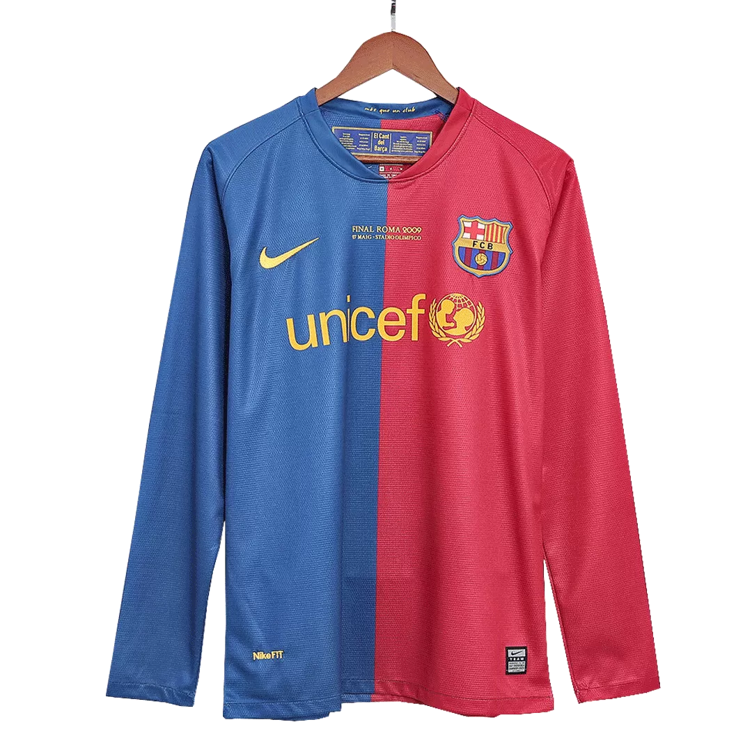 Barcelona Classic Football Shirt Home Long Sleeve 2008/09 - UCL