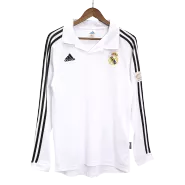 Real Madrid Classic Football Shirt Home Long Sleeve 2001/02 - UCL - bestfootballkits