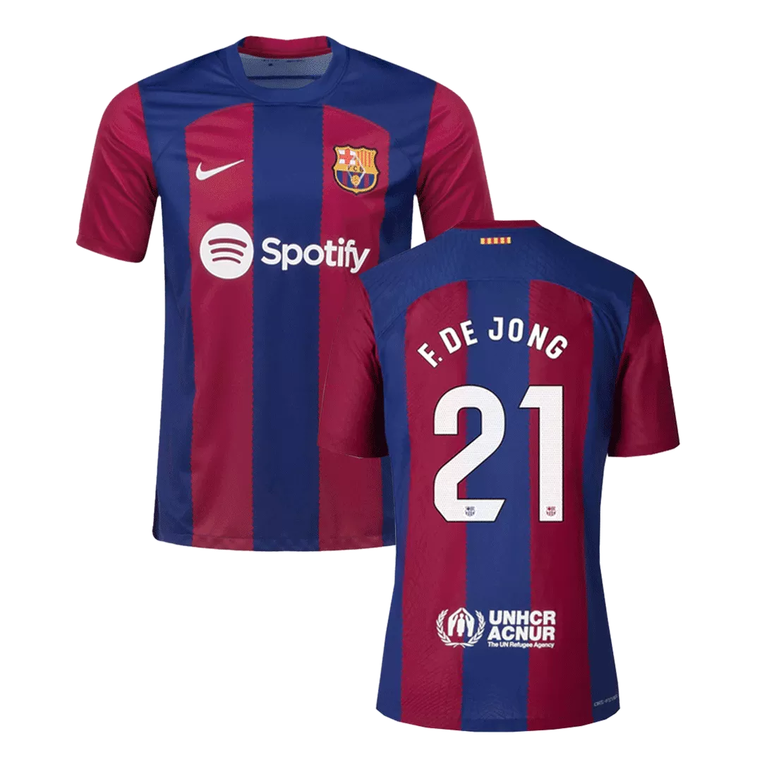 F. DE JONG #21 Barcelona Football Shirt Home 2023/24