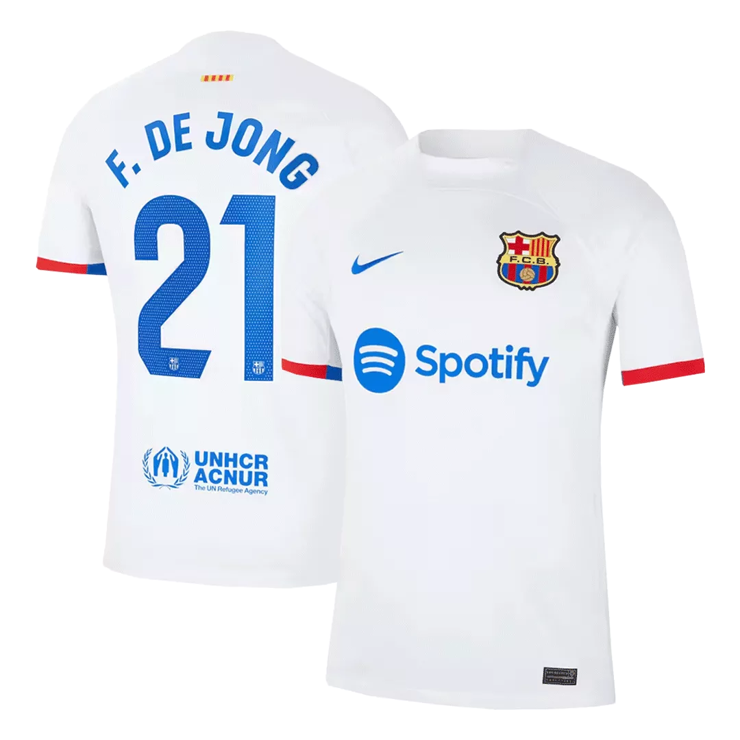 F. DE JONG #21 Barcelona Football Shirt Away 2023/24