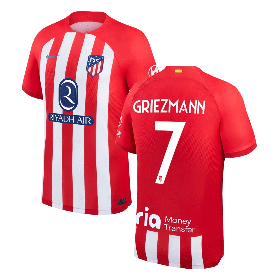 GRIEZMANN #7 Atletico Madrid Football Shirt Home 2023/24 - UCL
