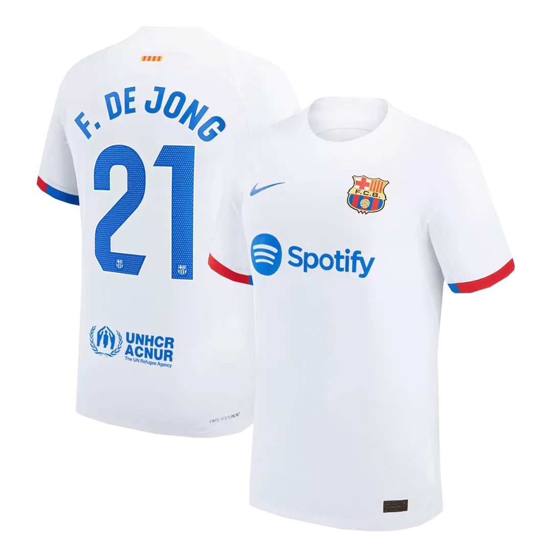 Authentic F. DE JONG #21 Barcelona Football Shirt Away 2023/24