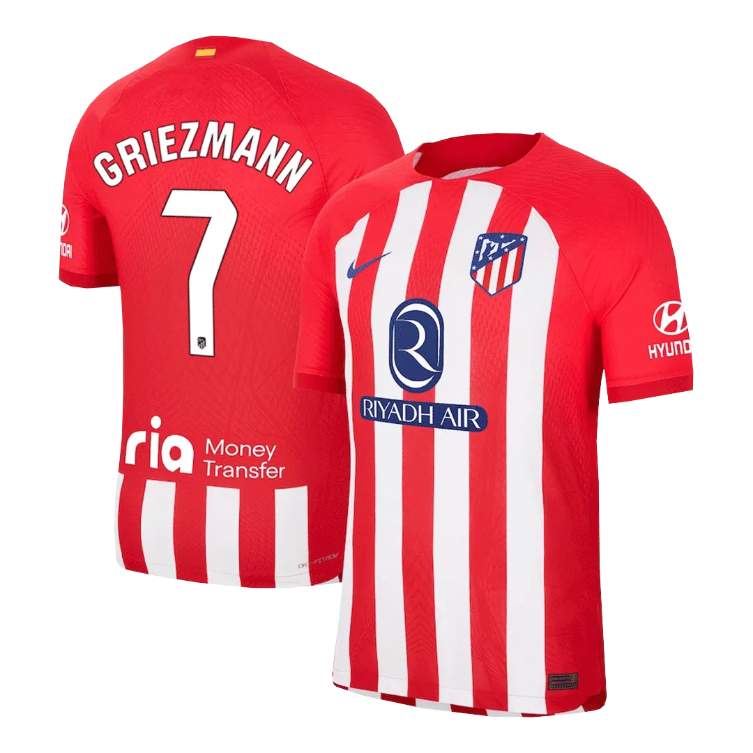 Authentic GRIEZMANN #7 Atletico Madrid Football Shirt Home 2023/24