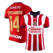 Gold CHICHARITO #14 Chivas Football Shirt Home 2023/24 - bestfootballkits