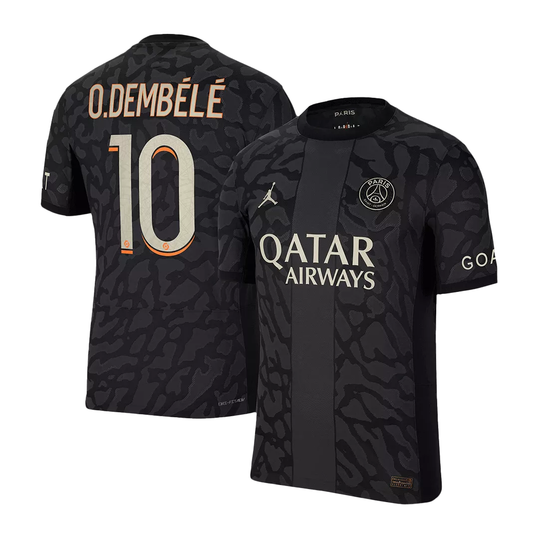 Authentic O.DEMBÉLÉ #10 PSG Football Shirt Third Away 2023/24