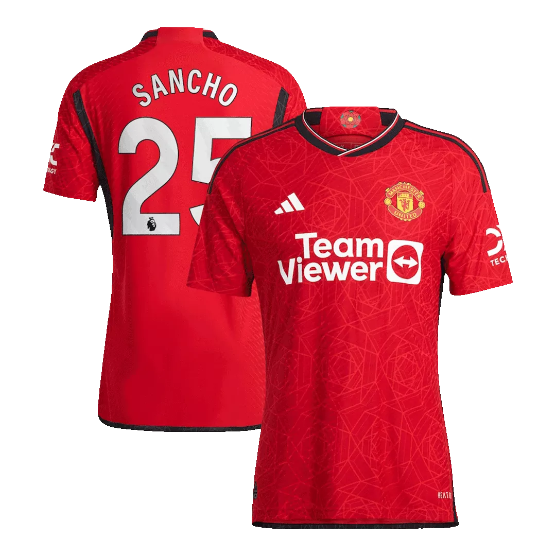 Authentic SANCHO #25 Manchester United Football Shirt Home 2023/24