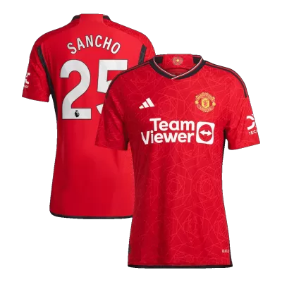 Authentic SANCHO #25 Manchester United Football Shirt Home 2023/24 - bestfootballkits