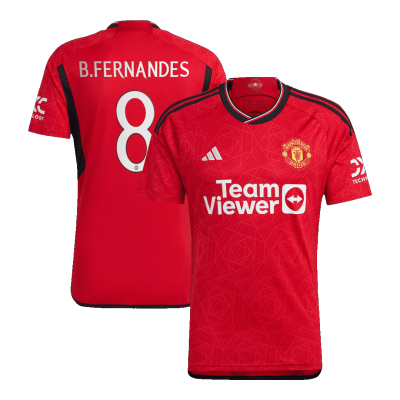 B.FERNANDES #8 Manchester United Football Shirt Home 2023/24 - UCL - bestfootballkits