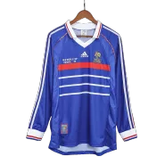 France Classic Football Shirt Home Long Sleeve 1998 - bestfootballkits
