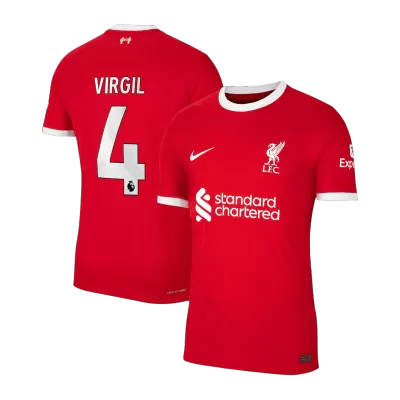 Authentic VIRGIL #4 Liverpool Football Shirt Home 2023/24 - bestfootballkits