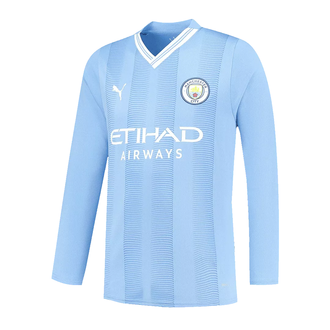 Manchester City Long Sleeve Football Shirt Home 2023/24