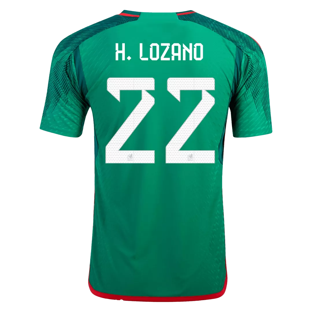 Authentic H.LOZANO #22 Mexico Football Shirt Home 2022
