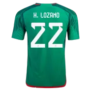 Authentic H.LOZANO #22 Mexico Football Shirt Home 2022 - bestfootballkits