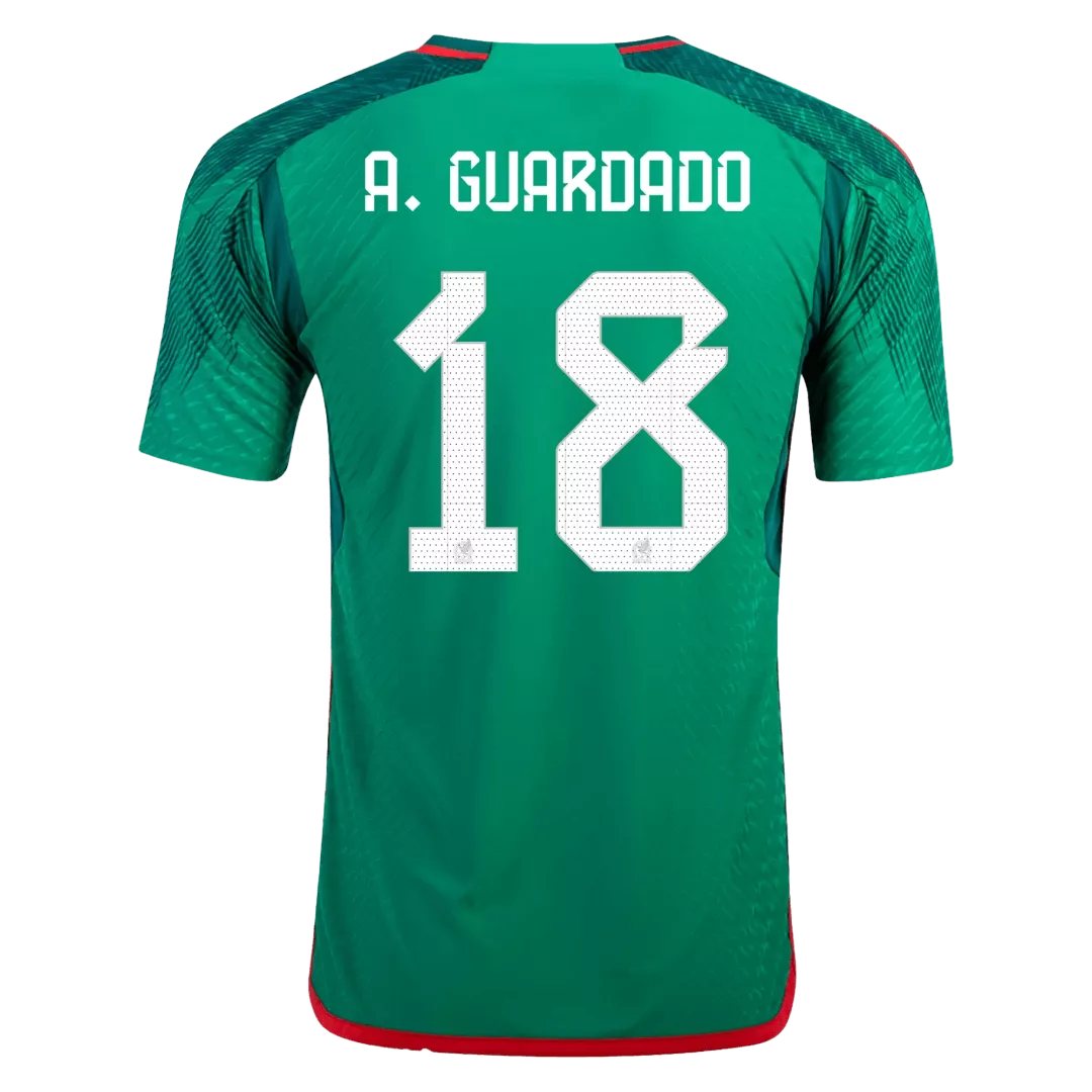 Authentic A.GUARDADO #18 Mexico Football Shirt Home 2022