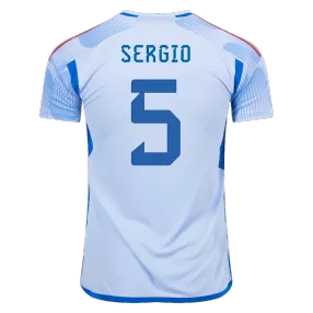 SERGIO #5 Spain Football Shirt Away 2022 - bestfootballkits