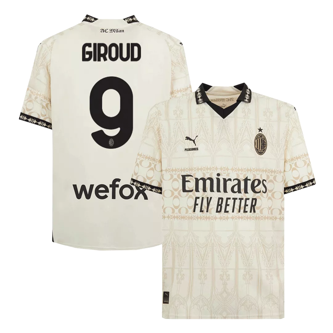 GIROUD #9 AC Milan X Pleasures Fouth Football Shirt Away 2023/24