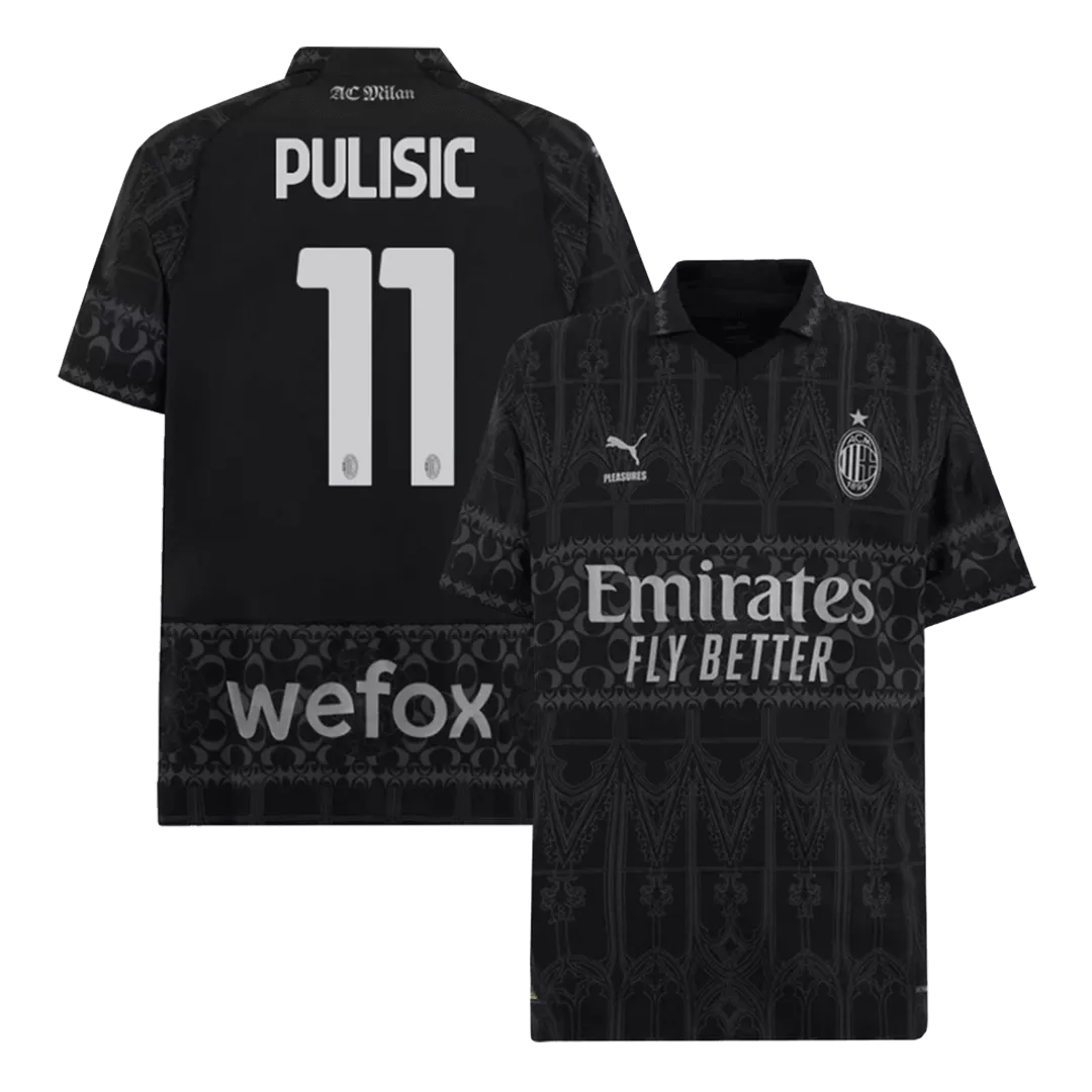 PULISIC #11 AC Milan X Pleasures Football Shirt Fourth Away 2023/24