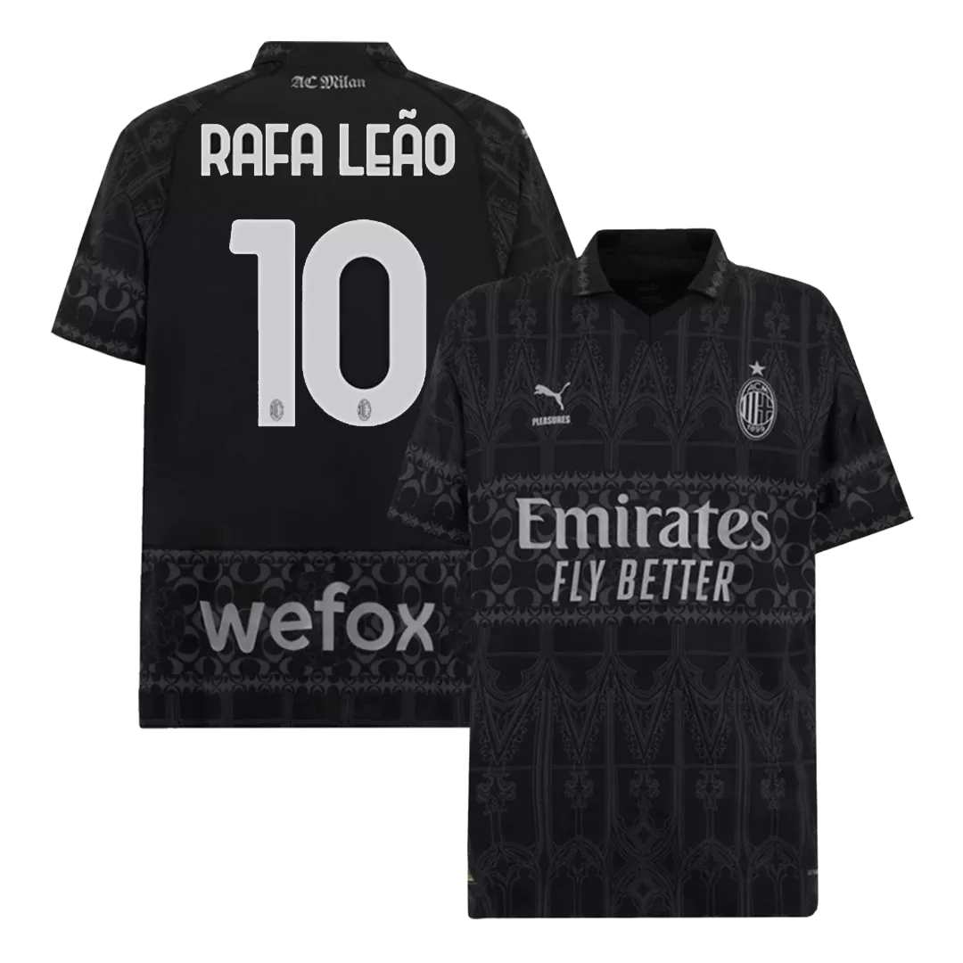 RAFA LEÃO #10 AC Milan X Pleasures Football Shirt Fourth Away 2023/24