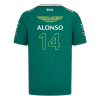 Fernando Alonso #14 Aston Martin Aramco Cognizant F1 Racing Team Fernando Alonso Driver T-Shirt 2024 - bestfootballkits