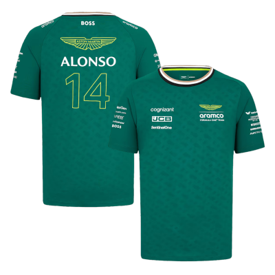 Fernando Alonso #14 Aston Martin Aramco Cognizant F1 Racing Team Fernando Alonso Driver T-Shirt 2024 - bestfootballkits