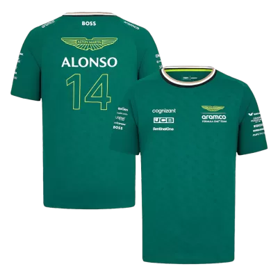 Aston Martin Aramco Cognizant F1 Racing Team Fernando Alonso Driver T-Shirt 2024 - bestfootballkits