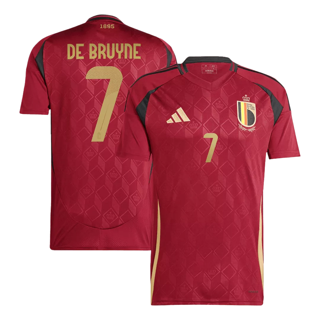 DE BRUYNE #7 Belgium Euro Football Shirt Home Euro 2024