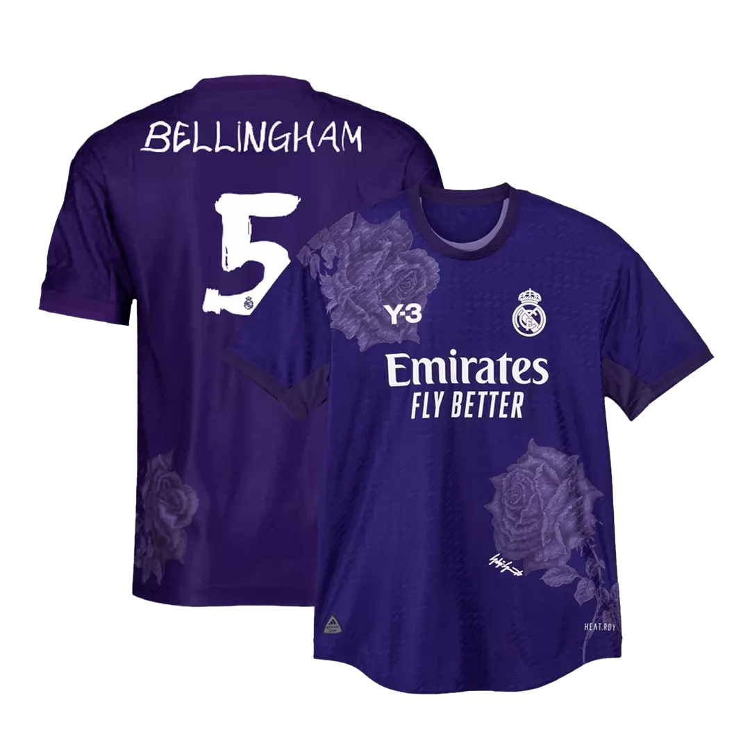 Authentic BELLINGHAM #5 Real Madrid Y-3 Football Shirt Fourth Away 2023/24