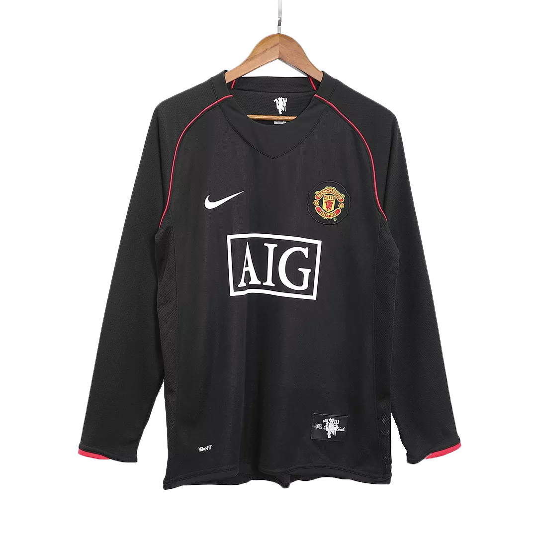 Manchester United Classic Football Shirt Away Long Sleeve 2007/08