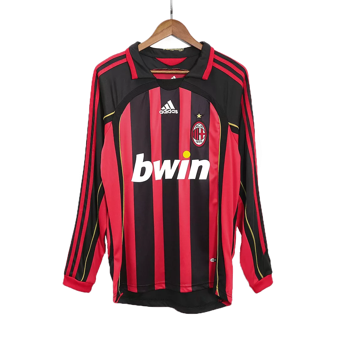 AC Milan Classic Football Shirt Home Long Sleeve 2006/07