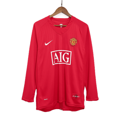 RONALDO #7 Manchester United Classic Football Shirt Home Long Sleeve 2007/08 - bestfootballkits