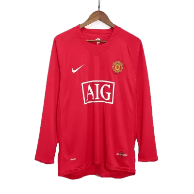 Manchester United Classic Football Shirt Home Long Sleeve 2007/08 - bestfootballkits