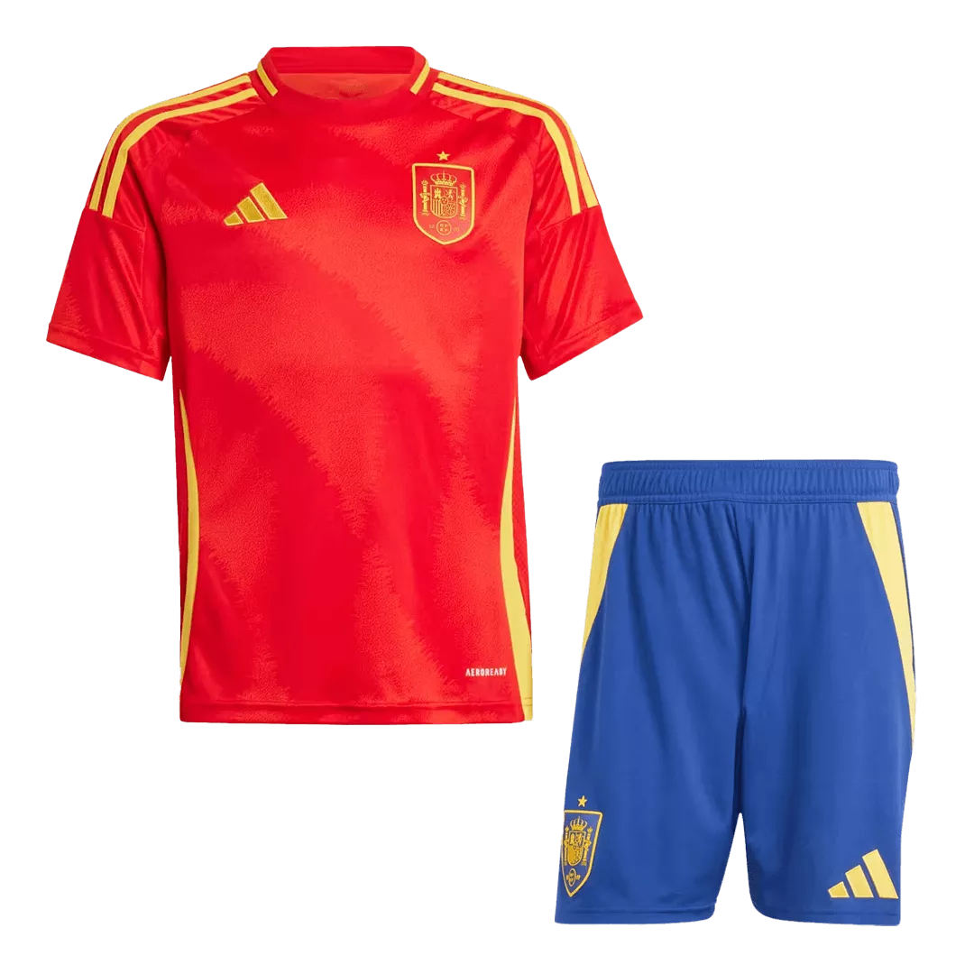 Kid's Spain Euro Football Shirt Home Euro 2024