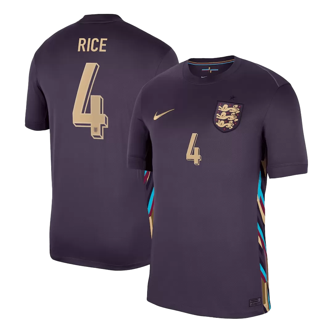 RICE #4 England Football Shirt Away 2024